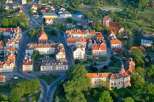 LOTNICZE. Polska, warm-maz. Morag, centrum starego miasta.